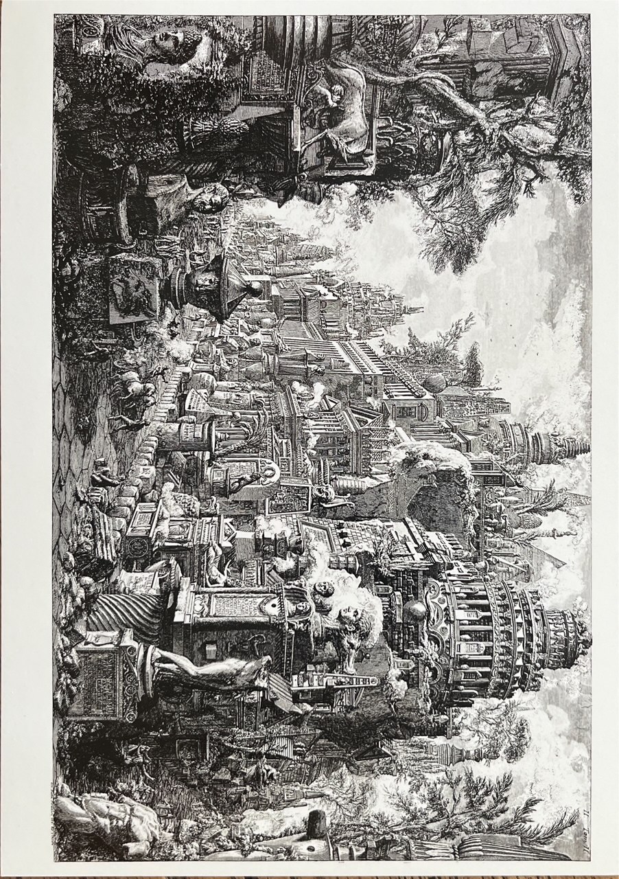 Piranesi, Frontispiz «Antichità Romane», Band II 1756