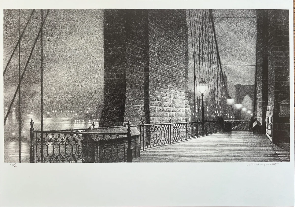 Stow Wengenroth «Manhattan Gateway» (Brooklyn Bridge) 1948