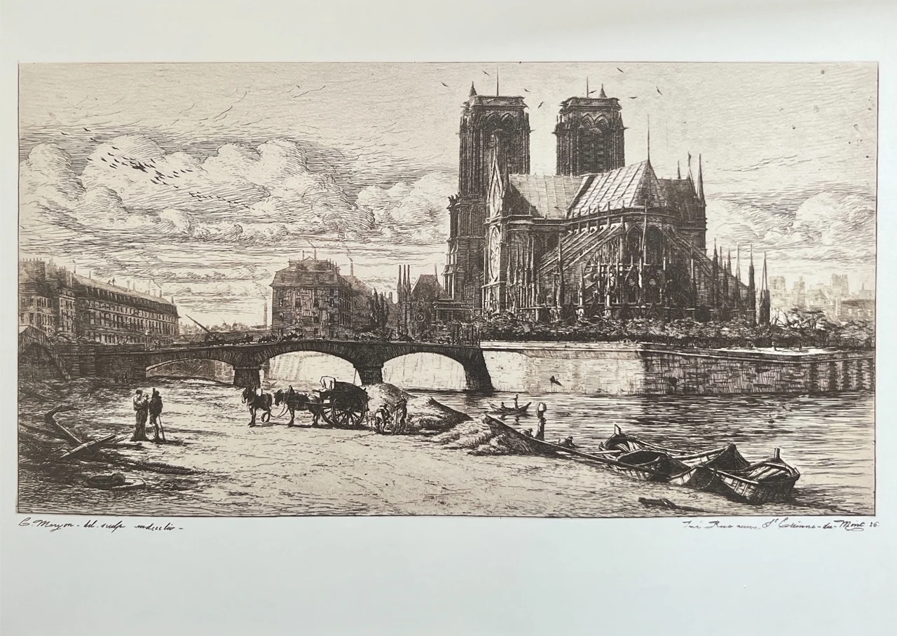 Charles Meryon L’Abside de Notre-Dame de Paris, 1854